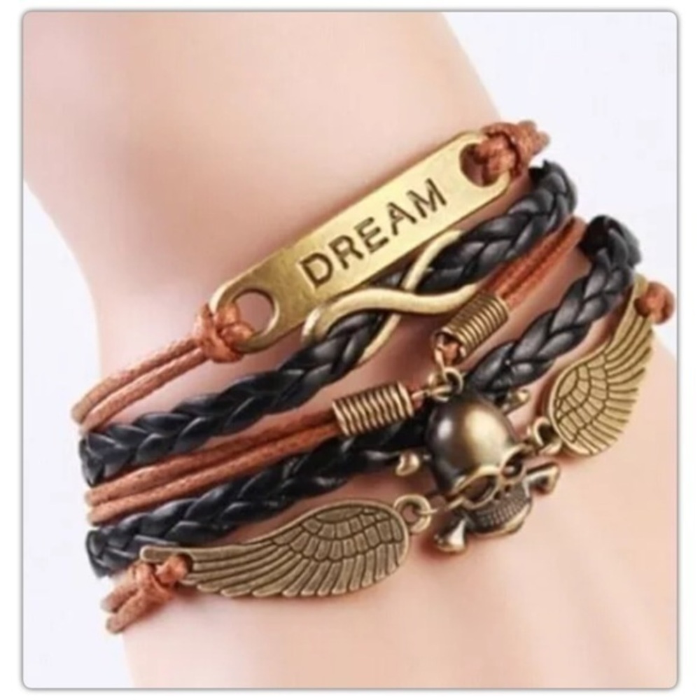 💀 ✨SOLDOUT✨Infinity Love Anchor Leather Charm B